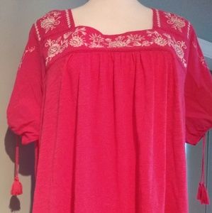 Time and Tru Embroidered Top